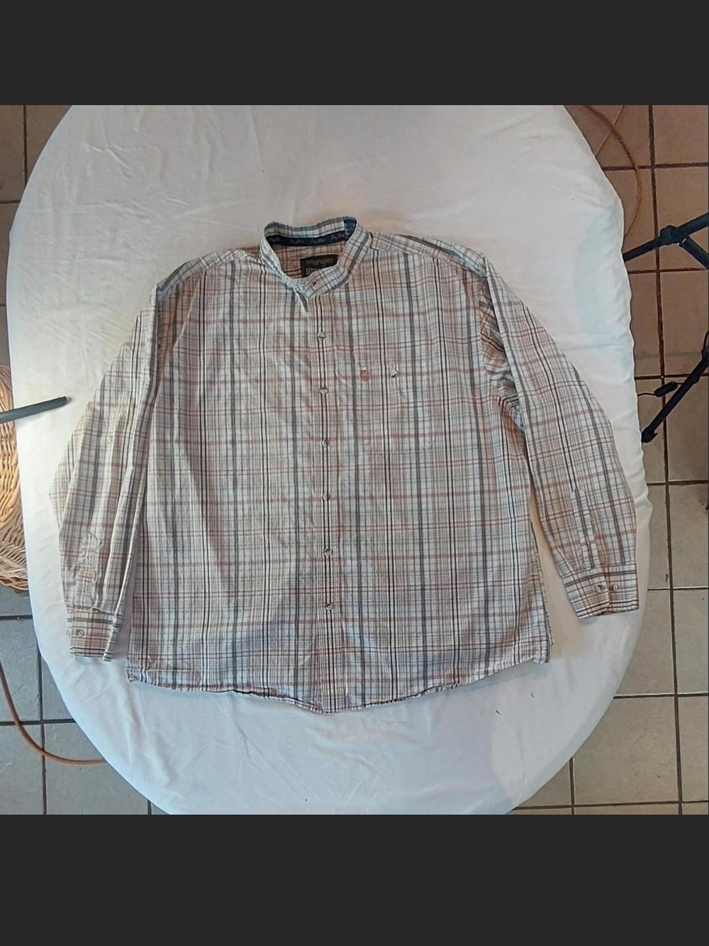 Wrangler George Strait Collection Plaid Long Sleeve Shirt Men's XXL Like New